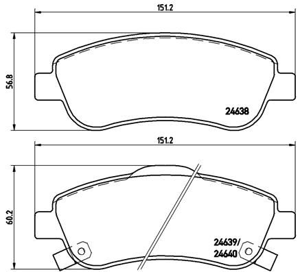 Колодки тормозные передние BREMBO P28045