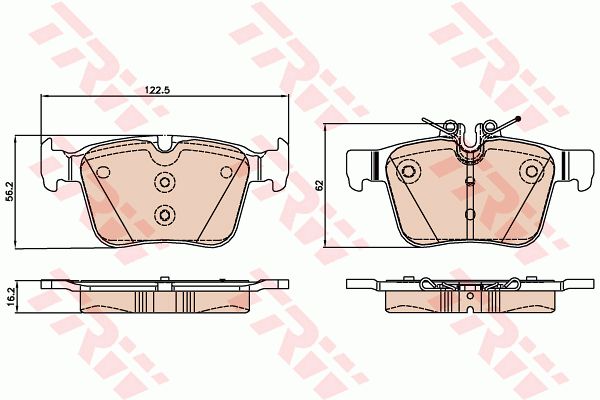 Колодки задние TRW GDB2071