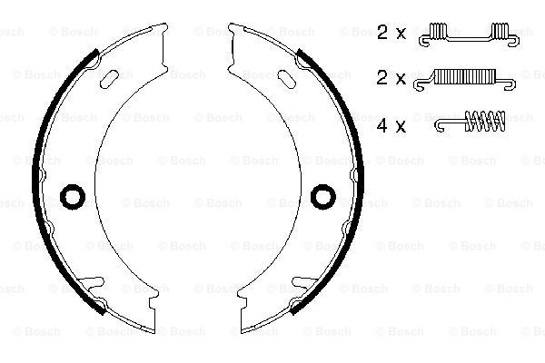 0 986 487 611_колодки барабанные ручника ! \ MB Sprinter 4 кроме 408CDi 96>