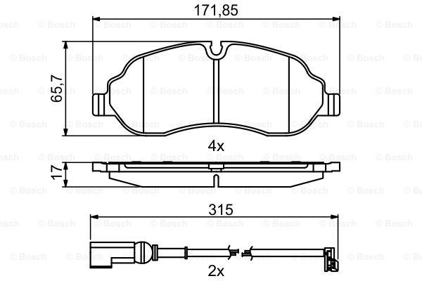 0 986 494 845_колодки дисковые передние!\ Ford Transit 2.0/2.2TDCi 13>