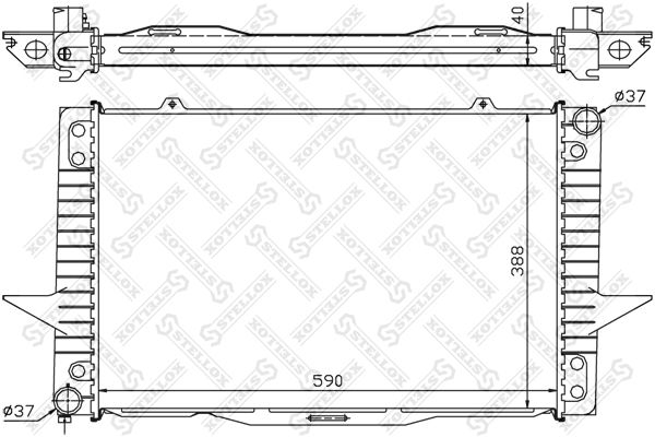 10-25074-SX_радиатор системы охлаждения!\ Volvo 850/S70/V70 2.0-2.5TDi 91>