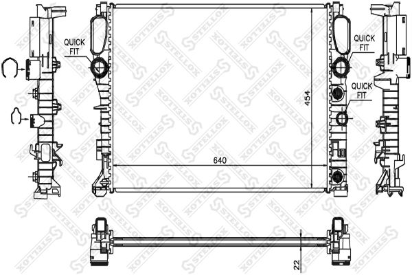 10-25454-SX_радиатор системы охлаждения!\ MB W211 2.0-3.5 02>