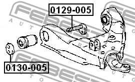 Болт с эксцентриком (сход-развал) TOYOTA HiLux FEBEST 0129-005