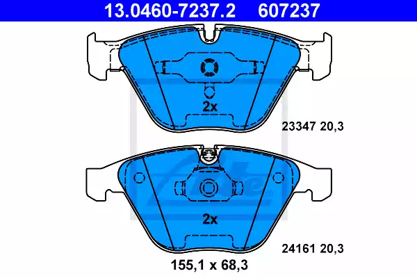 13.0460-7237.2_=GDB1498=857 00 !колодки дисковые п.\ BMW E90/E91 05>