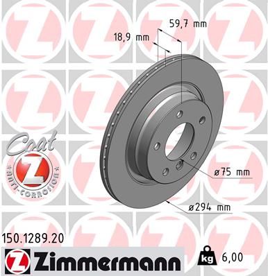 150.1289.20_диск тормозной задн.! 294x19/60-5x120\ BMW E46 1.9/2.0/2.2/2.5/2.8 97-06