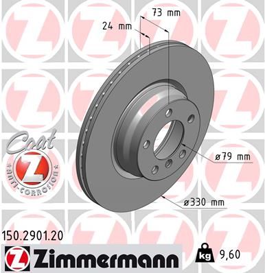 150.2901.20_диск тормозной !перед. 330x24/73-5x120 \ BMW F30 2.8i 11>