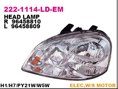 222-1114L-LD-EM_фара левая! электр.\ Daewoo Nubira 03>/Lacetti 04> all models