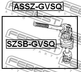 Вал карданный рулевой нижний SUZUKI GRAND VITARA/ESCUDO 1998-2006 FEBEST ASSZ-GVSQ