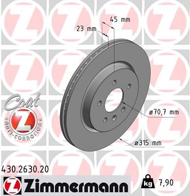 430.2630.20_диск тормозной задн.! 315x23\ Opel Zafira C 1.4-2.0 11>/Insignia 1.5/1.6/2.0 17>