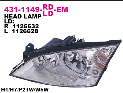 431-1149L-LD-EM_фара левая!\ Ford Mondeo all 11/00>