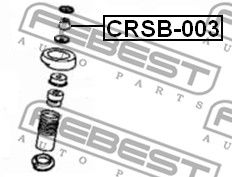 Втулка заднего амортизатора L=R CHRYSLER Sebring/DODGE Stratus 01-06 FEBEST CRSB-003