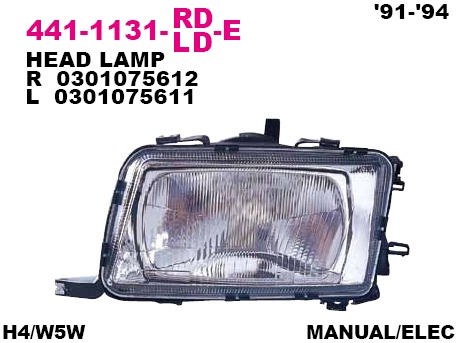 441-1131L-LD-E_фара левая!\ Audi 80 B4 09/91-07/95