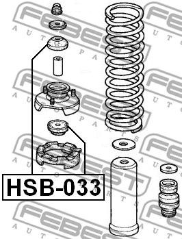 Втулка переднего амортизатора Honda Accord 4d Cd3 1996-1997 FEBEST HSB-033