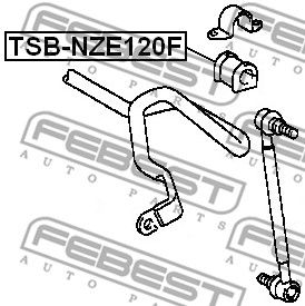 Втулка переднего стабилизатора d21 TOYOTA COROLLA (S.AMERICA) CDE120,ZZE12# 2002.05-2 FEBEST TSB-NZE120F