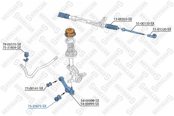 75-31675-SX_сайлентблок рычага!\ Ford Scorpio/Sierra all 85-94