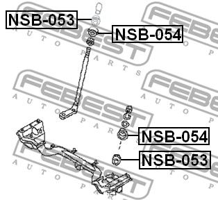 Втулка передней тяги MAZDA BONGO BURONYI D2 1990-1990 FEBEST NSB-053