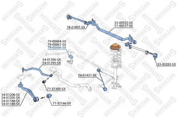 79-00066-SX_втулка стабилизатора переднего! d24\ BMW E32 all 86-94/E34 2.5iX 91-97