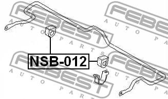 Втулка стабилизатора NISSAN PULSAR N15 1995.01-2000.08 FEBEST NSB-012