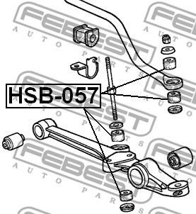 Втулка стойки переднего стабилизатора d8 HONDA ACCORD 4D CA1 FEBEST HSB-057