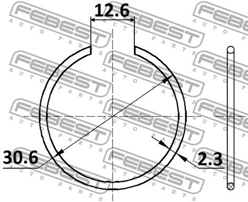 Кольцо Стопорное 30.6x2.3 Mitsubishi Challenger K90 1996.05-2001.08 FEBEST CC-1-30X2