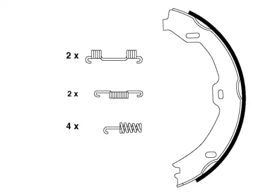 91058800_колодки барабанные ручника!\ MB W211/R230/S211 1.8-6.2i/CDi 02-12