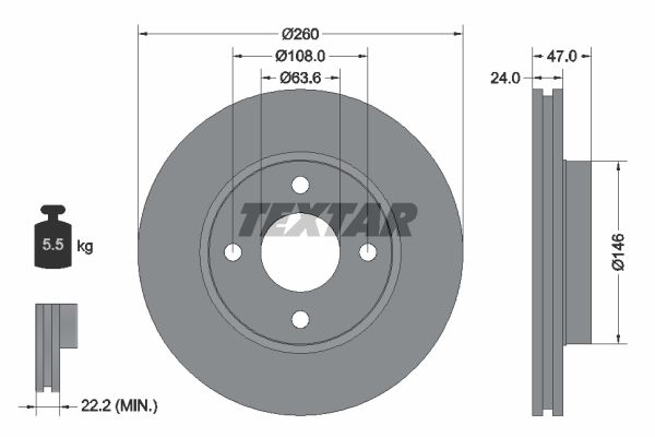 92063503_диск тормозной передний!\ Ford Mondeo/Scorpio 93>