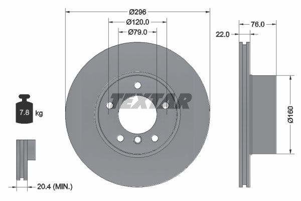 92075005_диск тормозной передний!\ BMW E39 2.0-3.5 M47-M62 95>