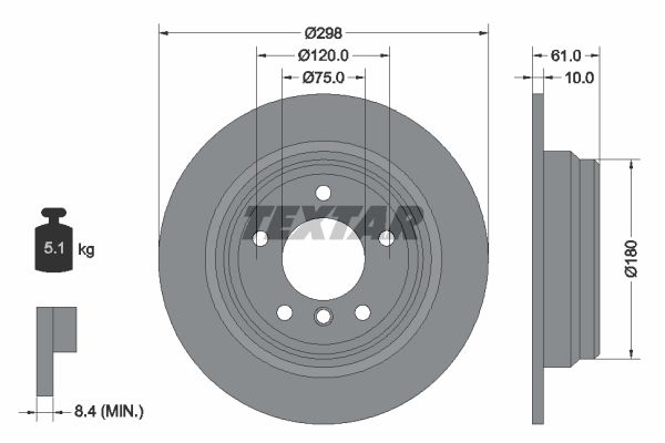 92076603_диск тормозной задний!\ BMW E39 2.0-2.5TD M47/M51/M52/M54 95-03