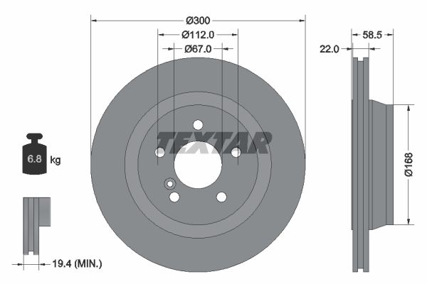 92099503_диск тормозной задний!\ MB W220 3.8-4.0CDi 98>