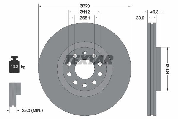 92106705_диск тормозной передний!\ Audi A4/A6 2.0-3.0TDi 97>