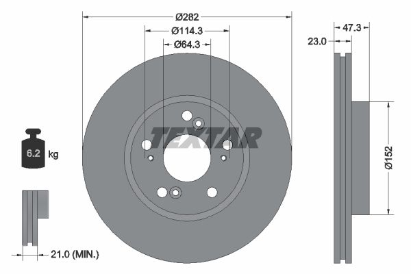 92128400_диск тормозной передний!\ Honda CR-V 2.0 02>