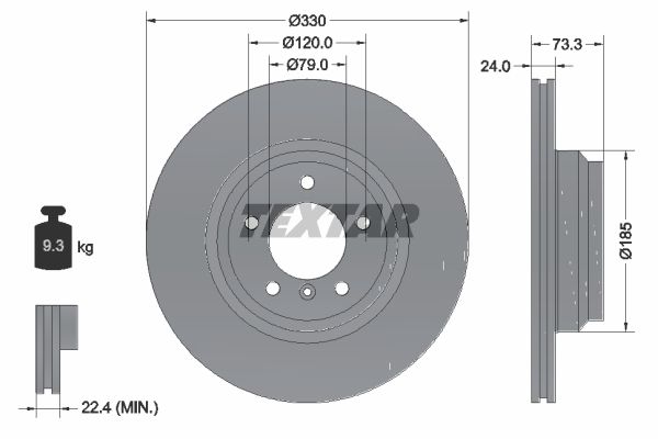 92137805_диск тормозной передний!\ BMW E81/E87/E90/E91/E92 2.0D-3.0 05>