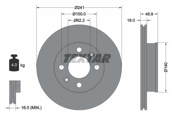 92147103_диск тормозной передний!\ Hyundai i10 1.0-1.2 08>, KIA Picanto 1.0-1.2 04>