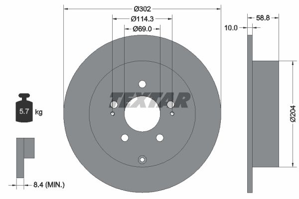 92148403_диск тормозной задний!\ Mitsubishi Grandis 2.4/2.0Did 04>