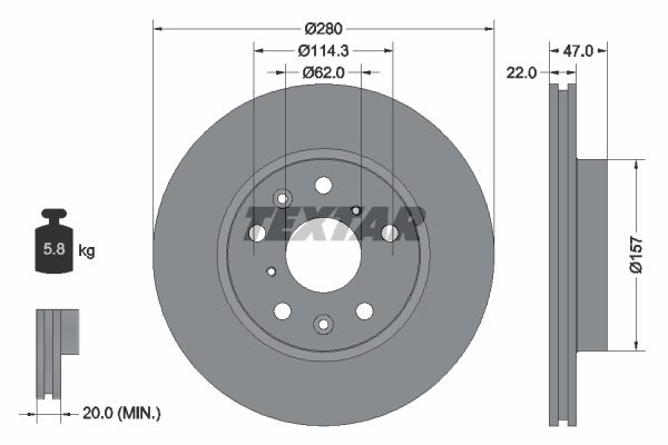 92156600_диск тормозной передний!\ Suzuki SX4, Fiat Sedici 1.5/1.6/1.9D/2.0D 06>