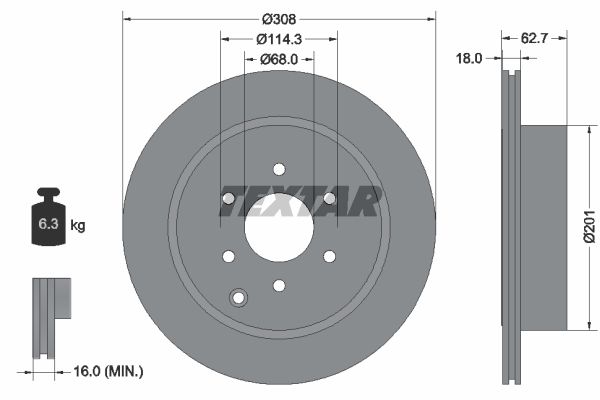 92181603_диск тормозной! задн.\ Nissan Pathfinder 2.5-4.0i/DCi 05>