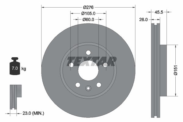 92198903_диск тормозной!\ Chevrolet Aveo/Cruze 1.2-2.0CDi, Opel Astra J 1.4/1.6/1.3-2.0CDTi 09>