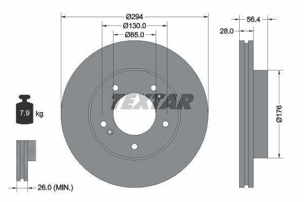 92203203_диск тормозной! передний\ SsangYong Kyron D20/D27/E23 05>