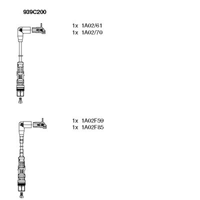 BR-939C200_к-кт проводов!\ Seat Arosa/Ibiza, VW Polo/Lupo/Caddy 1.0/1.4i 95-05