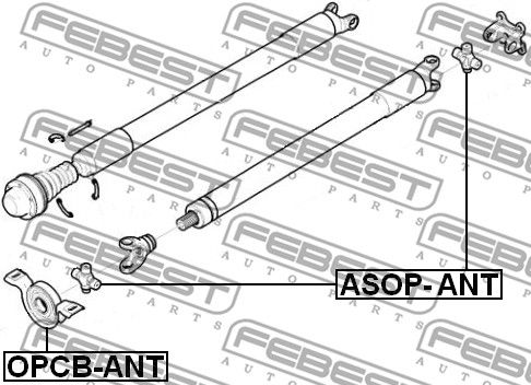 Подвесной подшипник карданнго вала CHEVROLET Captiva/OPEL Antara FEBEST OPCB-ANT