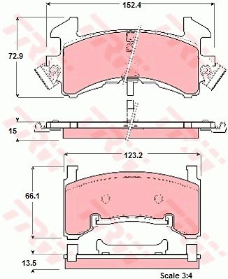 GDB1272_=515 00 !колодки дисковые п.+з.\ Chevrolet Blazer/Camaro/Malibu/Monte Carlo all <92