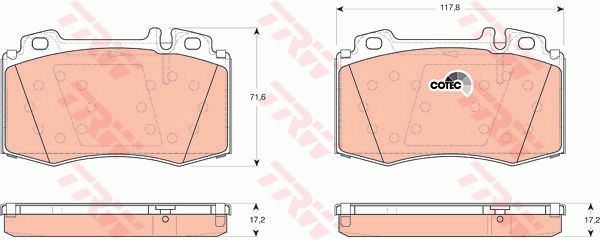 GDB1454_=769 00=780 000B-SX !колодки дисковые п.\ MB W163 3.5-5.0/4.0CDi/W220 2.8-6.0/3.2CDi 98>