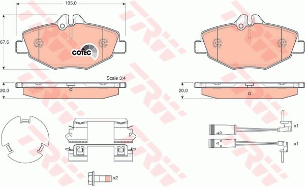 GDB1542_=990 02 !колодки дисковые п.\ MB W211 2.0-2.4/2.0CDi/2.7CDi 02>