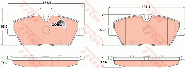 GDB1611_=1131 00 !колодки дисковые п.\ BMW E87 1.6i/1.8D 04>