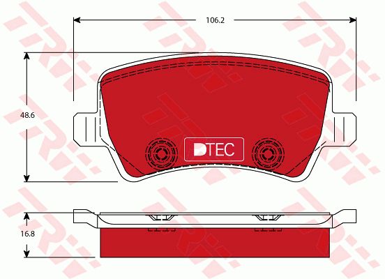 GDB1685DTE_колодки дисковые задние!\ Ford Galaxy/S-max, Volvo S80 2.0/2.3/2.0TDCi/2.2TDCi 06>