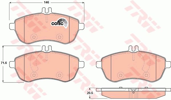 GDB1736_=FDB1978=1301 00 [0054200820] !колодки дисковые п.\ MB W204 1.8-2.3 07>