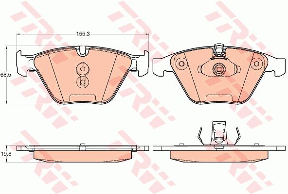 GDB2021_колодки дисковые перед. !\ BMW E65/E66 01>