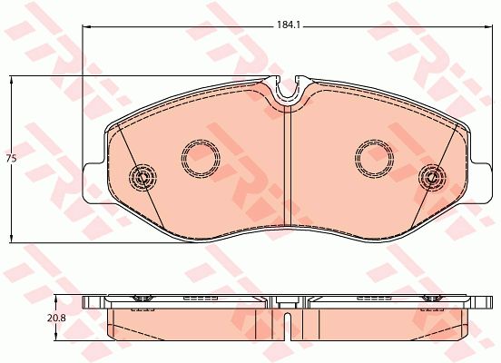 GDB2103_колодки дисковые пер!\ MB Vito W447 1.6-2.1CDi 14>