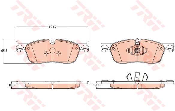 GDB2119_колодки дисковые передние! \ Jaguar F-Type/XF Serie 2.0/2.0d 09>