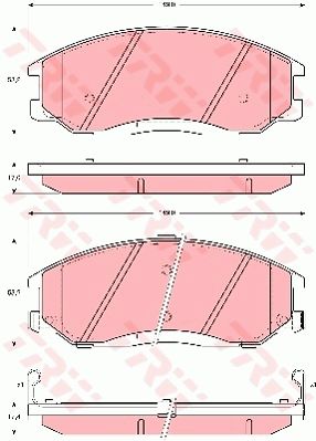 GDB3244_=771 02=D13024M-01=Y12-52001M !колодки дисковые п.\ Hyundai XG 25/30/300 2.5i/3.0i V6 99>